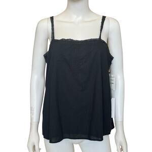 New ~ ( NORDSTROM ) TREASURE & BOND ~ Embroidered Lace Trim Tank M 100% cotton